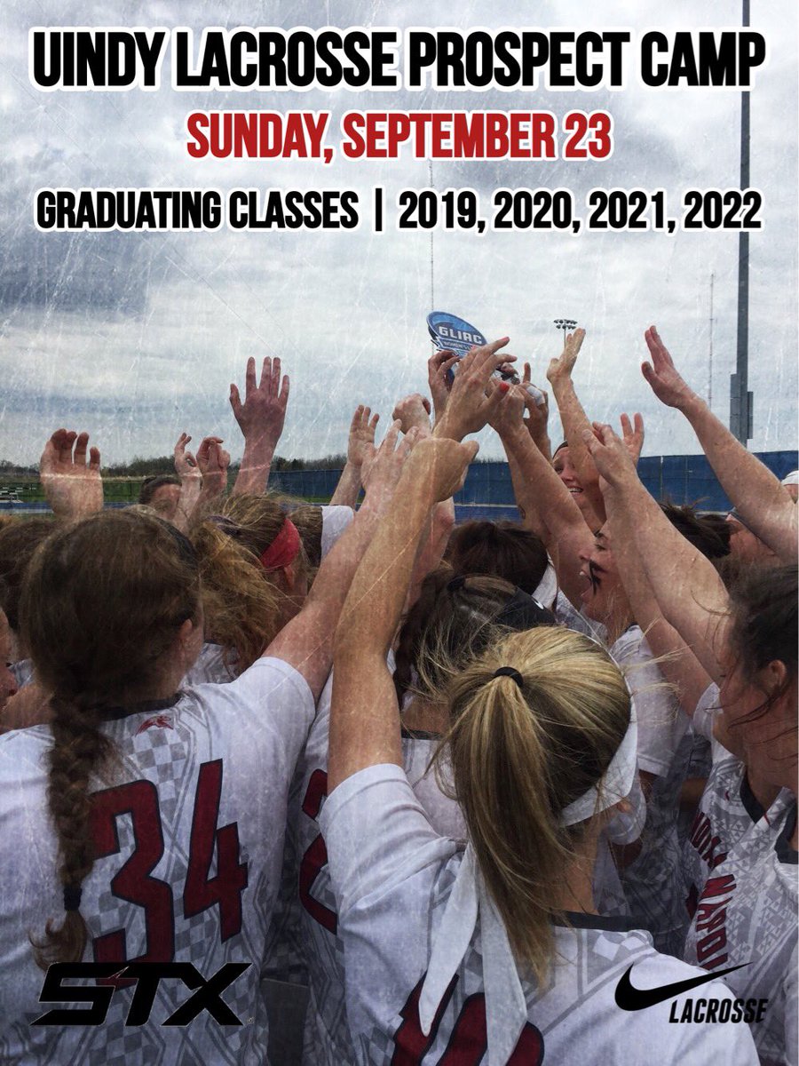 UIndyWLax's tweet photo. Want to play for the University of Indianapolis? Registration for our Fall Prospect Camp is now open: https://t.co/6GtrRGD2lN https://t.co/aH6Lb0dm9L