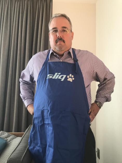 LeePerryUT's tweet image. #sliqaprons at #NCSLSummit my apron selfie.