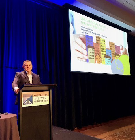 FolkestoneLtd's tweet photo. @HarringtonAJ presentation on Unlisted Real Estate - The Hunt For Yield at the Australian Investors Association, National Investors Conference 2018. #AIA #AusProperty #Investing https://t.co/Apn0vGeaRe https://t.co/N3Y4nri5Ud