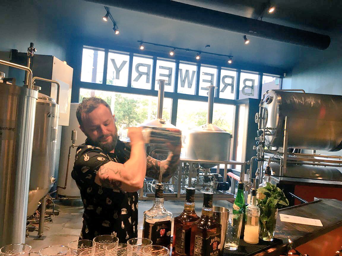 A ticketed St. Louis Craft Beer Week event at the URB tonight featuring the incredible mixologists behind @STLBarkeep is producing some amazing beer forward cocktails!! Maybe we should do it again and open it up to the public? #STLCraftBeerWeek #beertails