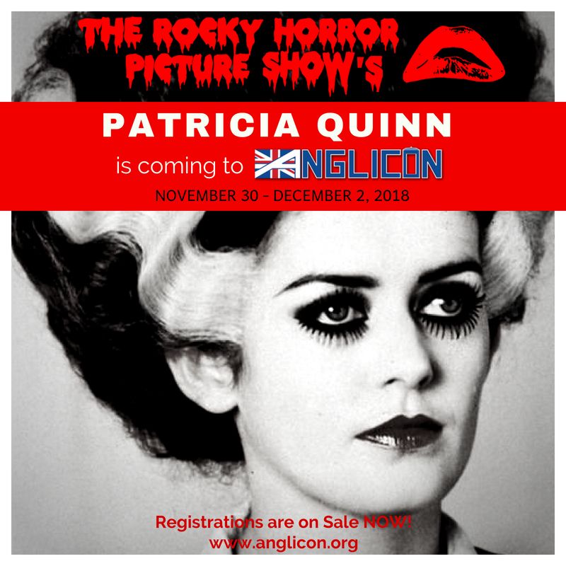 Anglicon's tweet image. The one-and-only, the original "Magenta" of Rocky Horror fame is coming to Seattle! That's right, Patricia Quinn will be joining #Anglicon as one of our esteemed Guests for 2018! If you're a fan of the #RHPS or know some, share this &amp;amp; come see Patricia &amp;amp; the rest of our Guests!