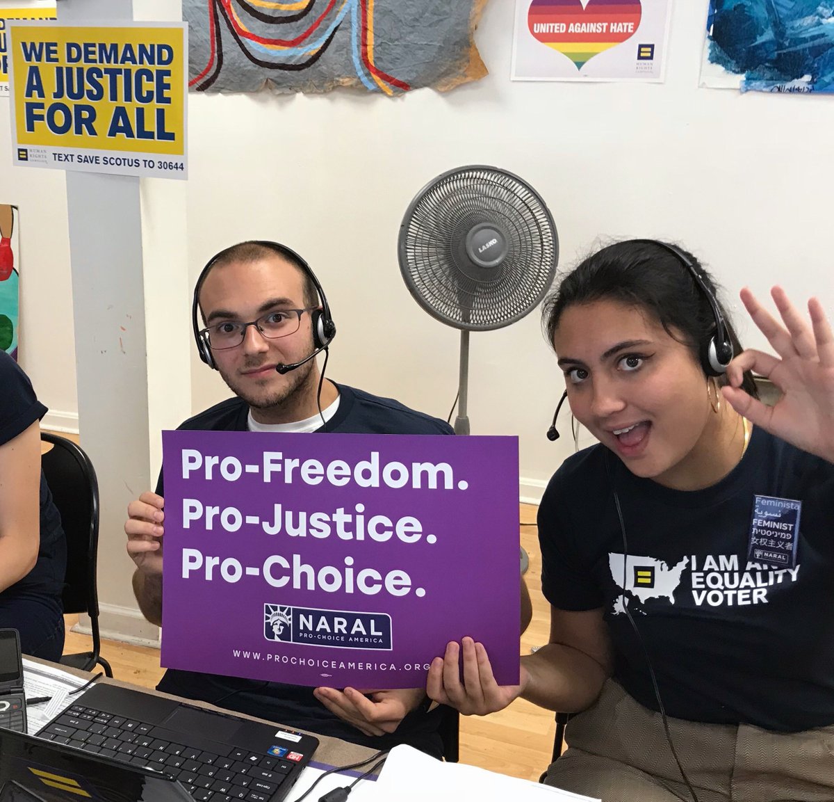 HRC phone banking with NARAL.