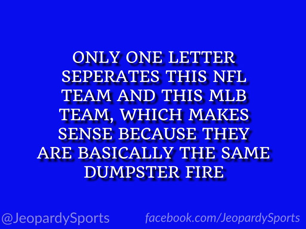 Jeopardy! Sports on Twitter: "“Who are: the New York Jets and the New York  Mets?” #JeopardySports #Jets #Mets… "
