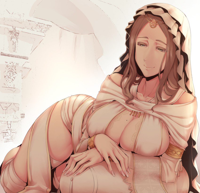 Oh right, she's Princess Gwynevere of Sunlight from Dark Souls. 