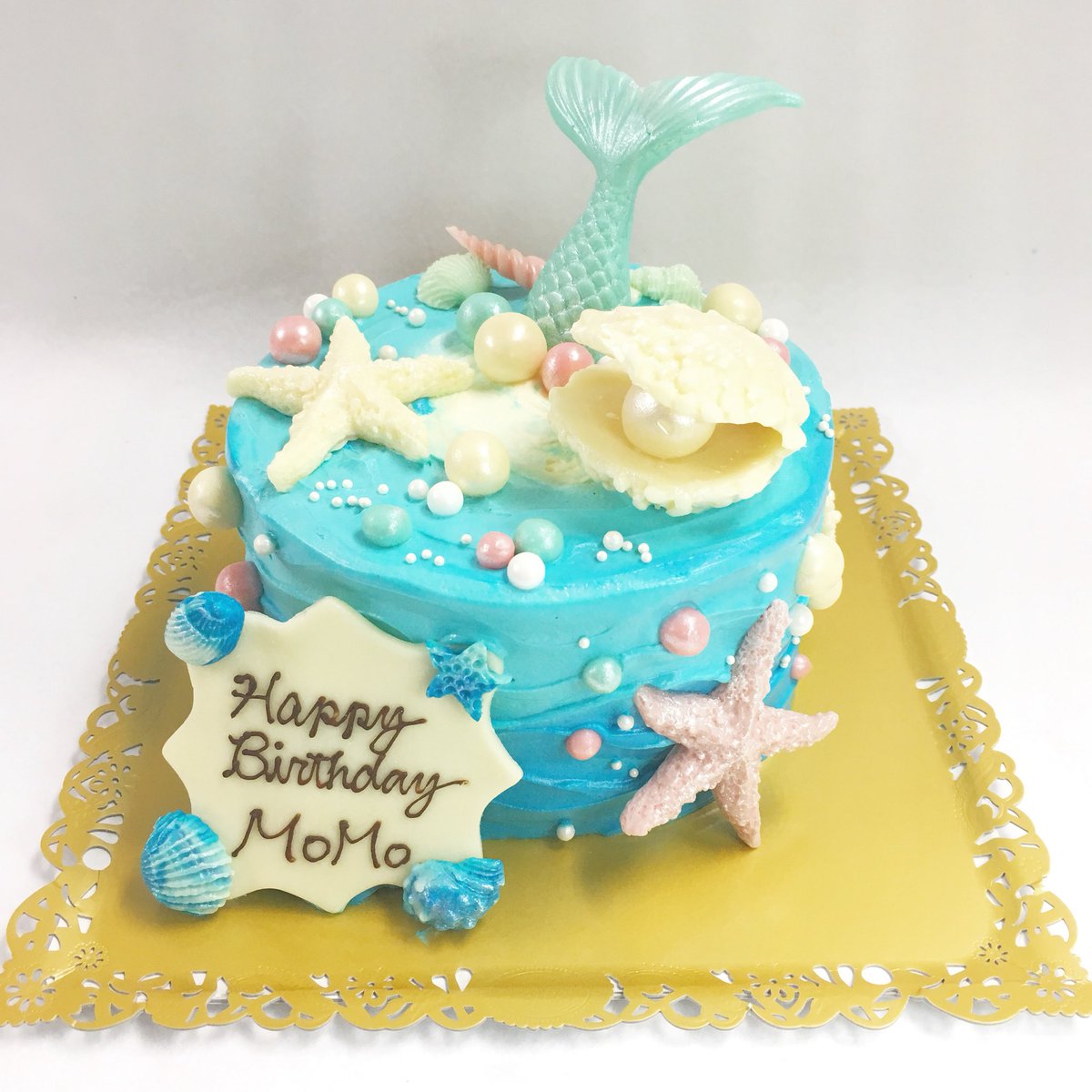 アトリエナユタ 季節柄 人気です 海ケーキ マーメイドケーキ オーダーメイドケーキ 誕生日ケーキ 夏ケーキ アトリエナユタ
