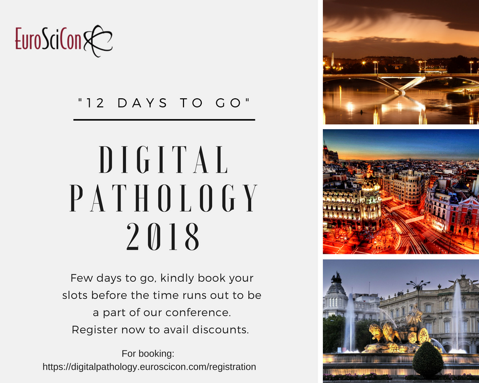 digitalpath2018's tweet photo. Mark the dates AUG 13-14!
Book your slots before time runs out!!!
Confirm your slots at: https://t.co/E8KcNfRQ1S
#DigitalPathology2018 #ChemicalPathology #Histopathology #Neuropathology #ClinicalPathology #AnatomicalPathology #Cytopathology #Pathology #laboratorymedicine https://t.co/OKDxvByn0D