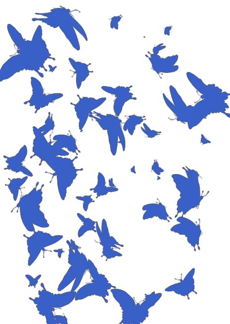 クリスタで迷蝶ブラシ作ってるんだけど設定めっちゃ難しい😭🦋 