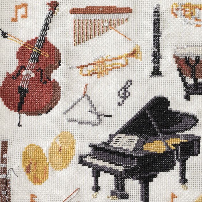 ホビーラホビーレ 公式 オンラインショップ 8 10発売 新商品のご予約承ります クロスステッチ フレーム オーケストラ は クロスステッチで17種のオーケストラの 楽器 と 音符 を表現 お気に入りの音楽を聴きながら楽しみませんか ご予約分