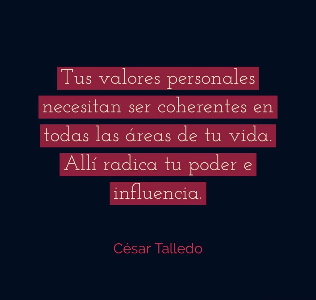 cesartalledo's tweet photo. #valorex #coherencia #madurezemocional #unsolomensaje #poderpersonal #influencia #liderazgo #cesartalledo https://t.co/Q0omMYebXM
