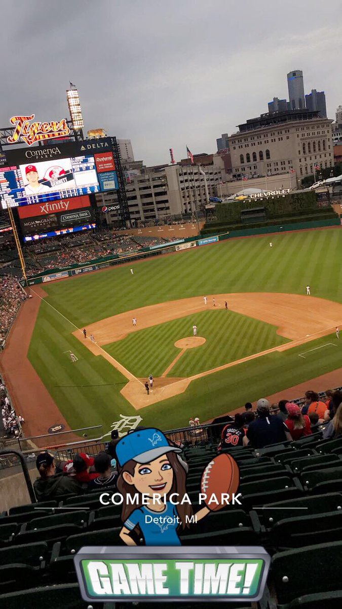 Williamson_Ali's tweet photo. First ever Baseball Match ππβΎοΈ Well Done to the Detroit Tigers! π #WBYCDetroit #MyTimeInDetroit https://t.co/PnOmIlFzXv