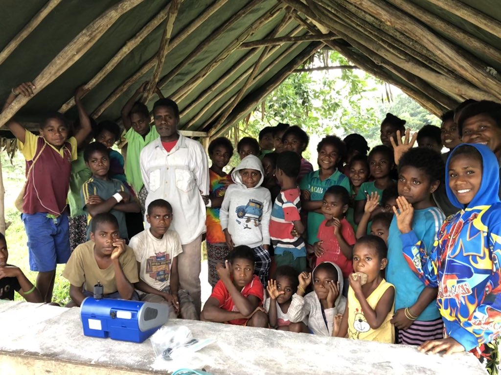 emily1ash's tweet photo. We’ve been working in schools across Tanna, sampling drinking water and monitoring air quality. The teachers at Ecole de Louieru asked us to explain our work to the students and they were such a great class #yasur #Tanna #Vanuatu #volcano #envhealthrisks https://t.co/wd3i3mwAzo