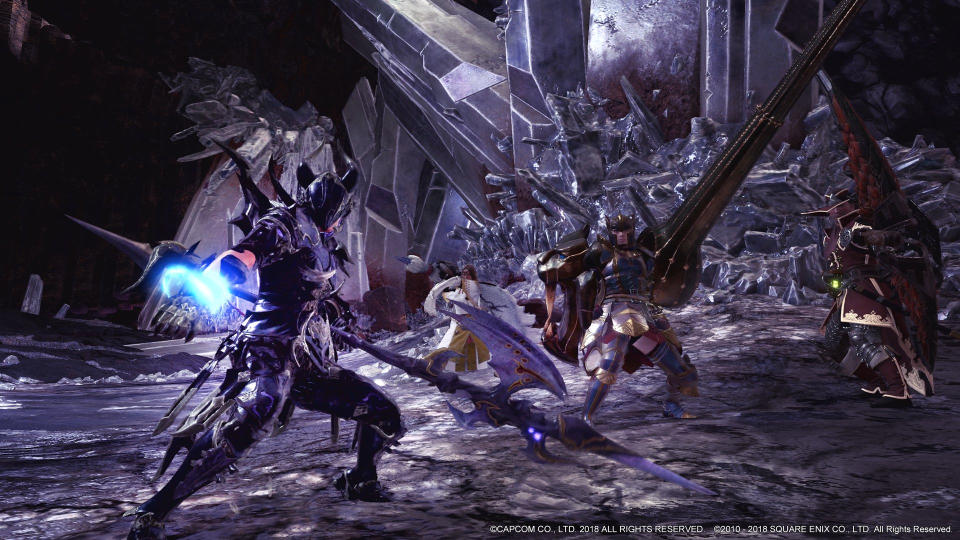 モンスターハンターワールド アイスボーン公式 在 Twitter 上 いよいよ明日 8月2日 木 Mhw無料大型アップデート第4弾 配信 ファイナルファンタジーxiv で登場する竜を屠る者 竜騎士 をイメージしたコラボ武器 防具が登場 コラボ武器は操虫棍