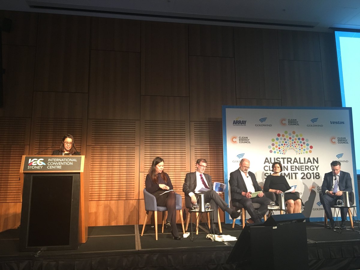 NLawGlobal's tweet photo. Claire Forster, Special Counsel, provides an introduction to the @NLawGlobal sponsored session ‘Repowering Markets,’ discussing the transformative energy market and how we transition to the clean energy system of the future. #ACES18 https://t.co/coudJoazBk