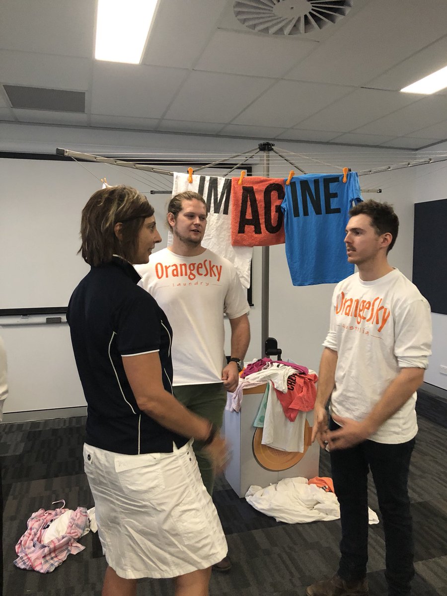 meegs_4's tweet photo. “Never underestimate the power of awesome conversations”. @OrangeSkyAU achieving great things and are truely inspiring. It makes me think, what can I do to make a difference? #conversations #CQUniTSV #CQUni #FestivalofChange #socialinnovation https://t.co/l5l2WfPZIS
