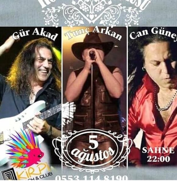 GiTARiZMA ekibinin muhteşem üçlüsü #GürAkad #CanGüney ve #TunçArkan akustik projeleriyle 4 ve 5 Ağustos ‘ta Bodrum’da !