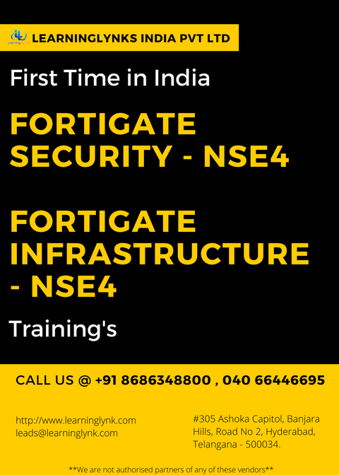 LearningLynk's tweet image. FORTIGATE Security &amp;amp; Infrastructure - NSE4 Training's at LearningLynks India Pvt Ltd for more details goo.gl/9dya71 or call us at +91 8686348800 or 040 66446695
** We are not authorised partners of any of these vendors**