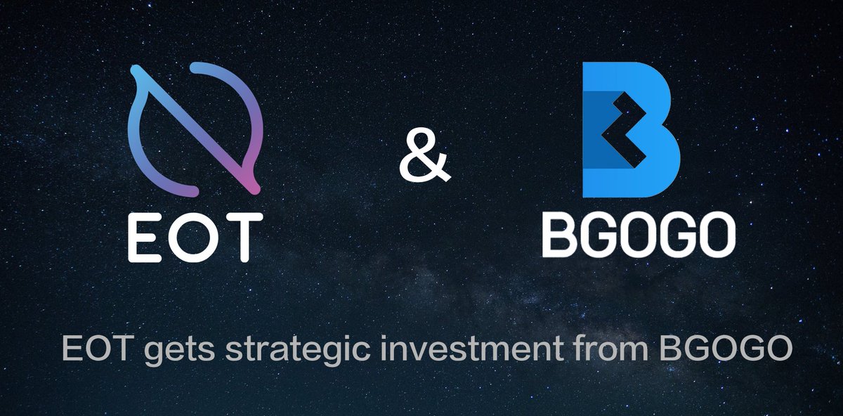EonToken's tweet image. EOT gets strategic investment from @BgogoExchange, learn more: buff.ly/2v4NGoF
Did you answer correctly in EOT LOTTERY#1 ?  We will draw 5 winners in our telegram group🎁🎁 buff.ly/2mXbPsz

#EOT #BGOGO #Blockchaingame