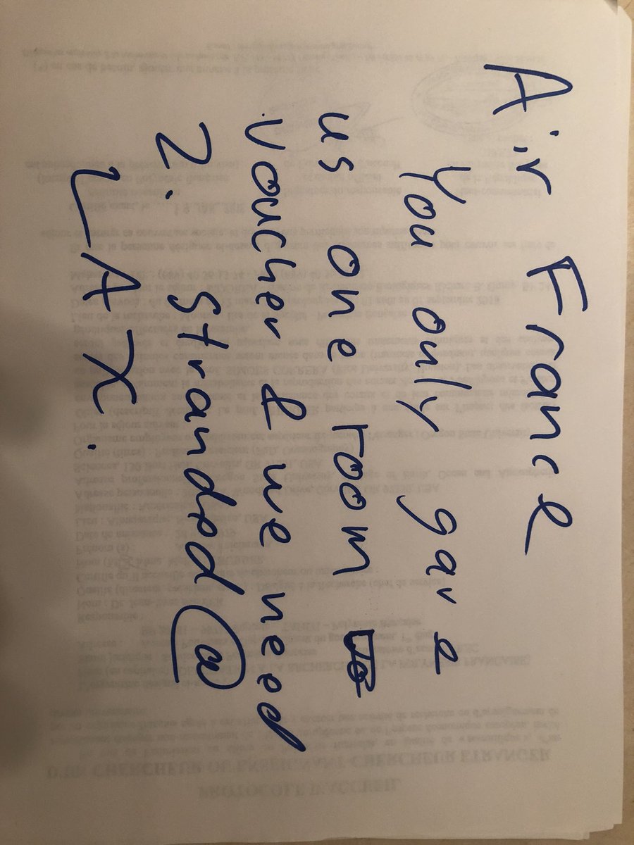 Airfrance only gave one room voucher and we need two. <a href="/airfrance/">Air France</a>.us