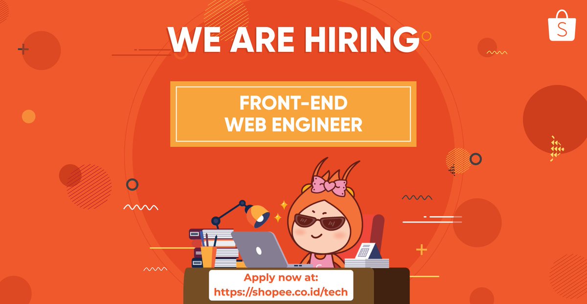 KampusUpdate's tweet image. Passionate about coding, programming and problem solving? Ready to serve 10 million customers globally? 

Join @ShopeeID’s Tech Team and be our Front-End Web Engineer.

Apply through shopee.co.id/tech NOW! #ShopeeIDTechTeam #LifeatShopee