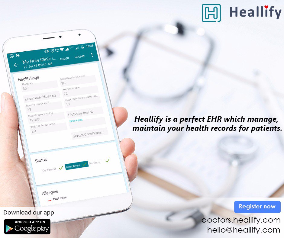 heallify's tweet photo. Join us on our journey of healthcare delivery by harnessing technology to help patient lead healthier lives.
Visit: https://t.co/iiq5lmuCVd
#SoftwareForDoctors #ManageClinic #ClinicManagementSoftware #OnlineAppointment #EHR #EPrescription #VideoConsultation #DoctorApp https://t.co/TYgDuAxJK8