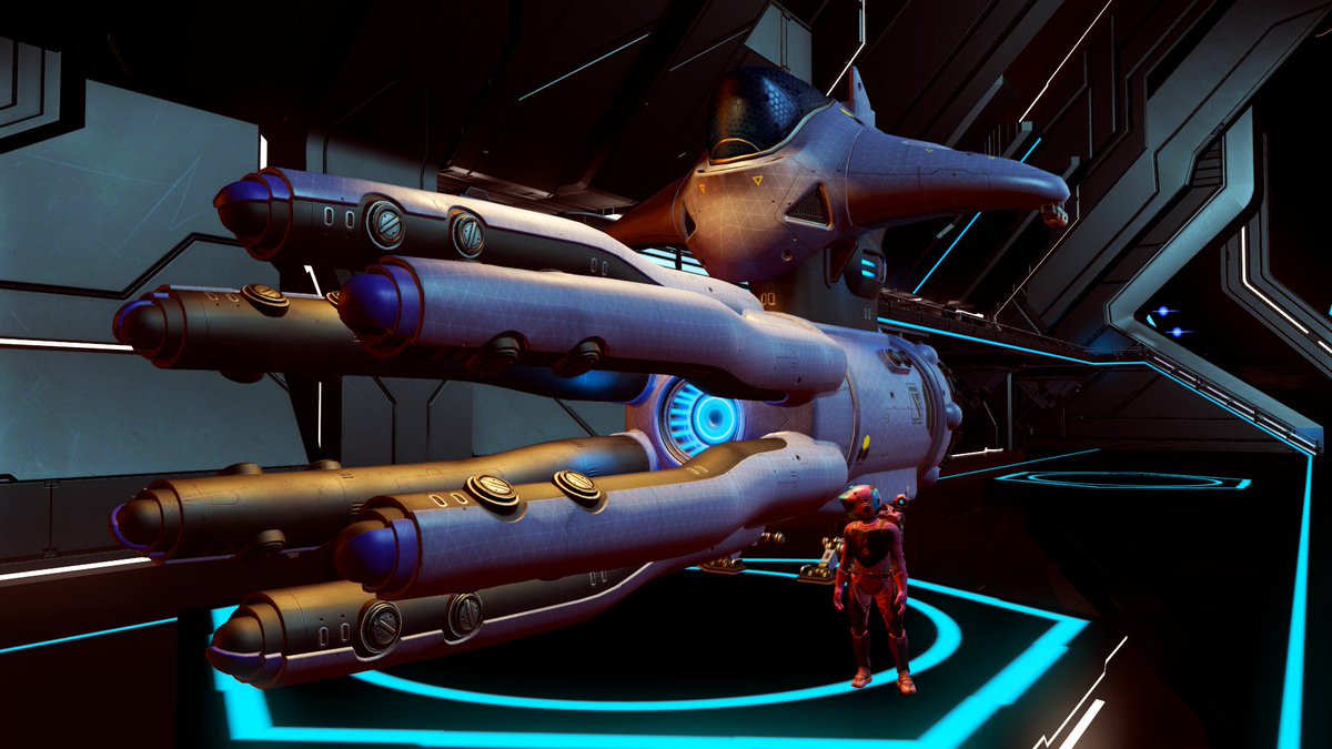 LillyByteGames's tweet photo. This is my ship. There are not many like it. This one is mine. I call him Squidward. #NoMansSky #NoMansSkyNEXT #exoticbeauty #squidmobile #tentacles https://t.co/jyCvnMSIbU