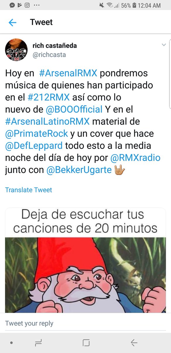 Queremos agradecer <a href="/richcasta/">Ricardo Castañeda</a> y RMX radio por sonar nuestra musica.

Saludos!