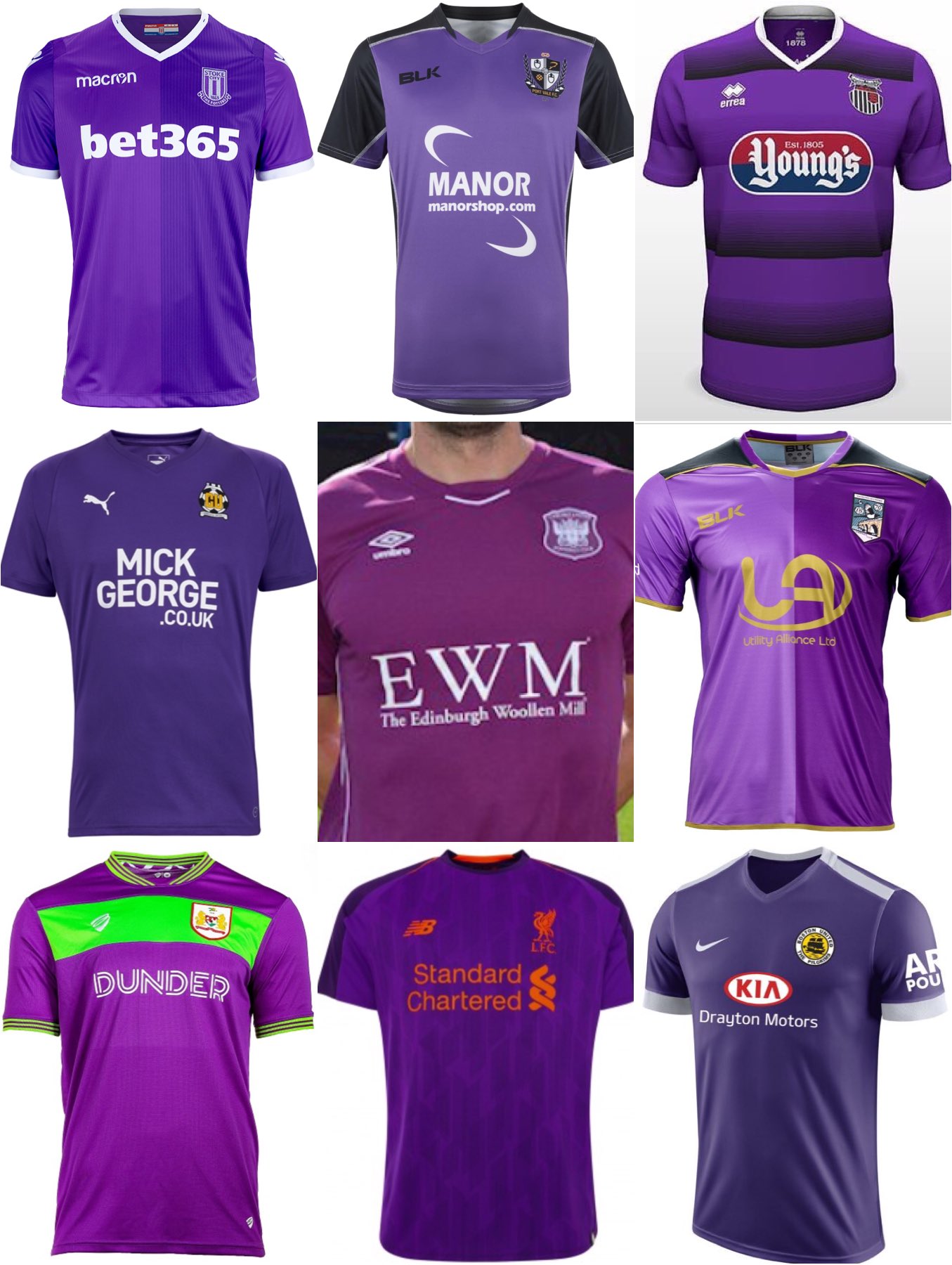 Kit Crimes ⚽️ on Twitter "There’s at least nine purple away/third