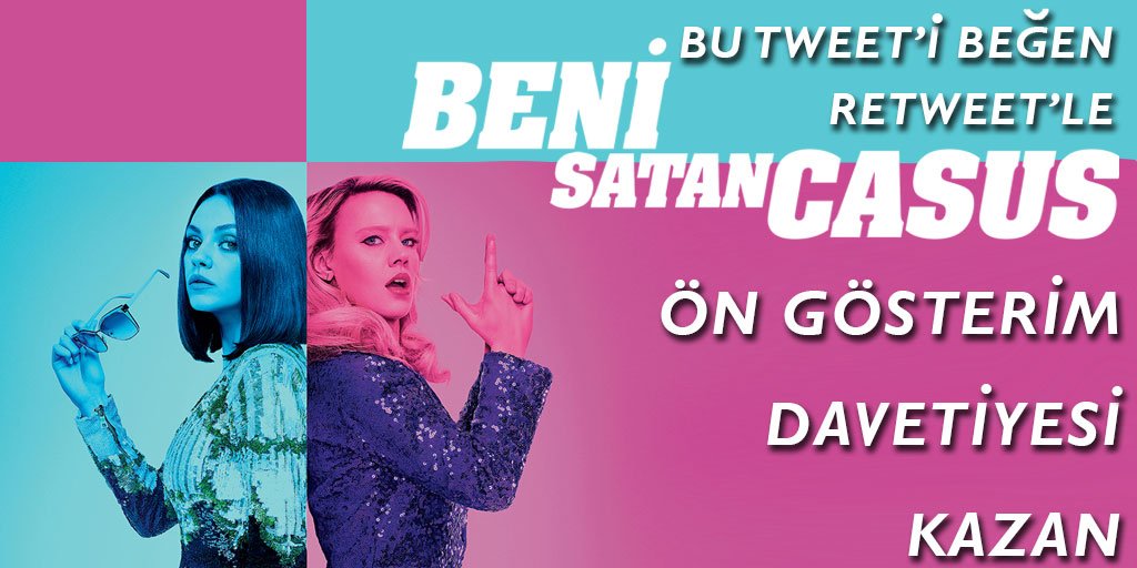 10 Ağustos'ta sinemalarda göreceğimiz Beni Satan Casus'u herkesten önce izlemek ister misin? O zaman yarışmamıza katıl ve ön gösterime davetiye kazan! #TheSpyWhoDumpedMe