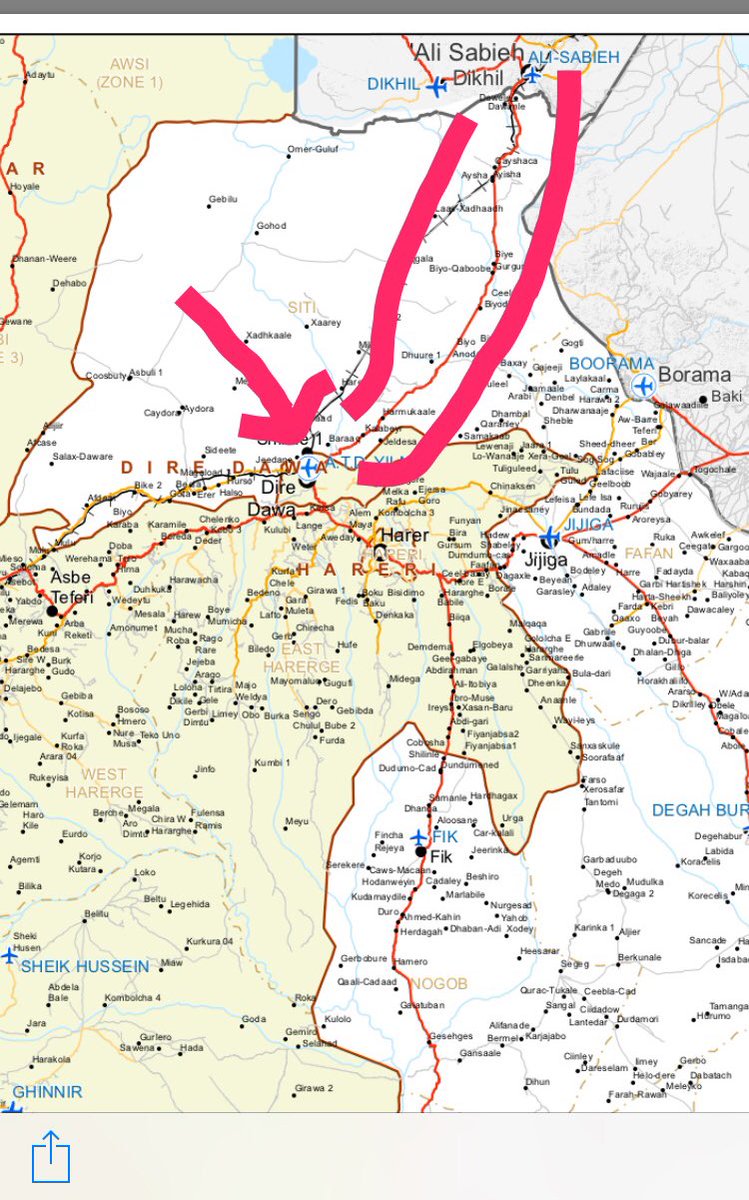 Free_Somaliweyn's tweet photo. Dirdaba is the largest &amp; most populated city in the Western part of Ogaden (Besides Jigjiga)

Oromo's are trying to annex Dirdaba to obtain a strategic geographical advantage in regards to controlling the passage way to Jabuuti &amp; accommodating there expansionist ambitions https://t.co/vOSebdiYpI