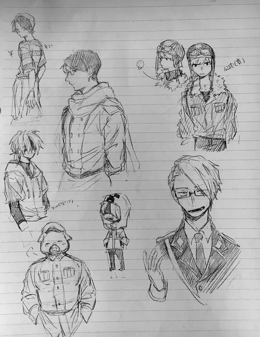 ここ数日ちまちま描き溜めてたラクガキ達 