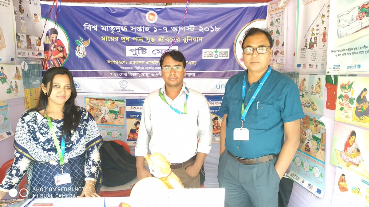rayhaniu's tweet photo. Inauguration of @ACFBangladesh Nutrition Stall by Civil Surgeon-Cox’sbazar for World Breastfeeding Week-2018. We from nutrition  team participated in the WBW rally and post discussion regarding the importance of WBW-18. #breastfeedingweek #Breastfeeding Foundation of Life !!! https://t.co/3SGW75iUve