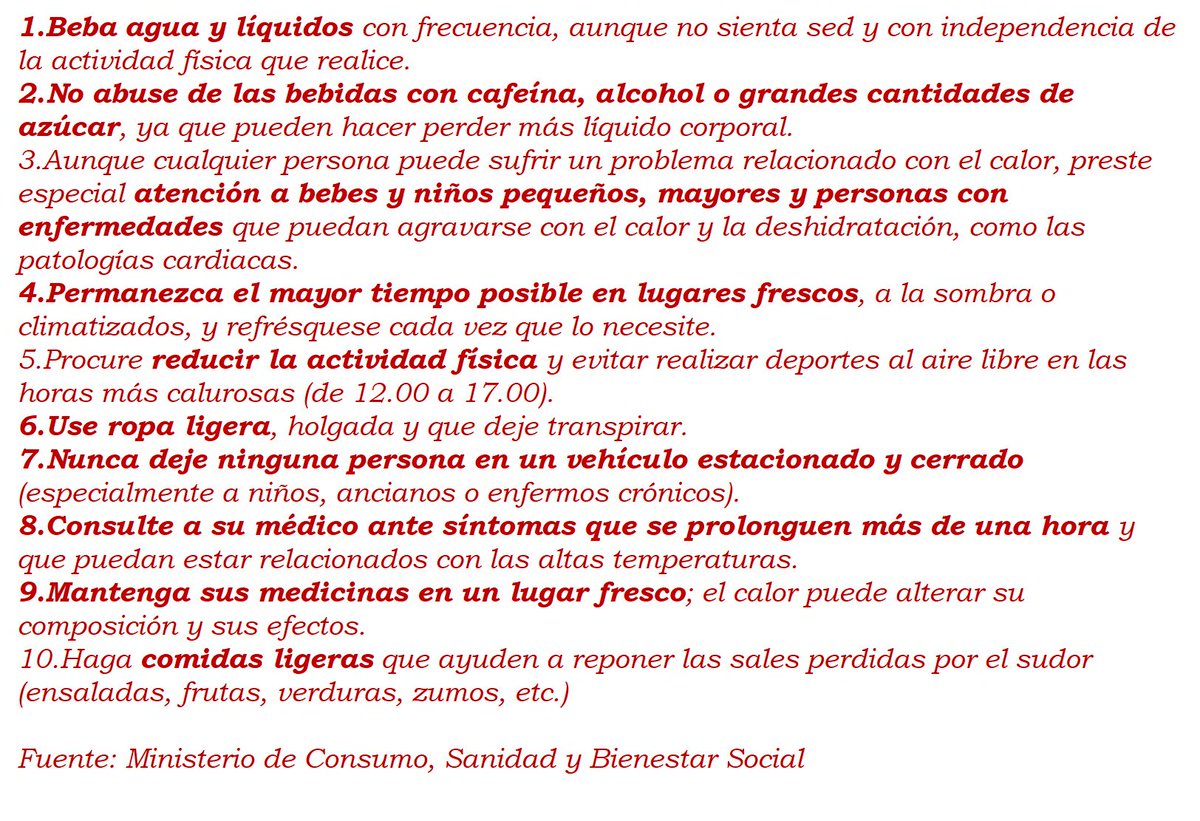 #FelizMiércoles 
Comienza el mes de ¡Aggggggg..!🌡️🔝⬆️🔥☀️😓
Perdón, decíamos que comienza el mes de #agosto 😅
Y lo hace con una #OlaDeCalor que durará, como mínimo, hasta el próximo lunes. 
Aquí van los «carretes» de #temperaturas y unos buenos consejos de <a href="/sanidadgob/">Ministerio de Sanidad</a>.
👇