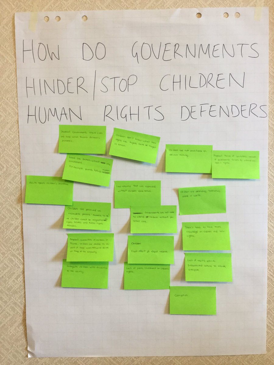 julie4north's tweet photo. Children @CATS_Caux clearly identifying the failure and obstruction of politicians, policy makers and governments to protect them from violence. Young people are the experts of their own experiences. They are wise. We must listen to them &amp; act on their ideas. https://t.co/Y5x5wd7pTc
