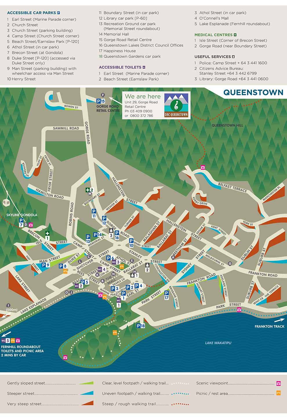 Map Of Queenstown Nz Onlmaps On Twitter Wheelchair Accessibility Map Of Queenstown Nz Showing Https T Co X3xd1qxc69 Https T Co 4qanya5kpl Twitter