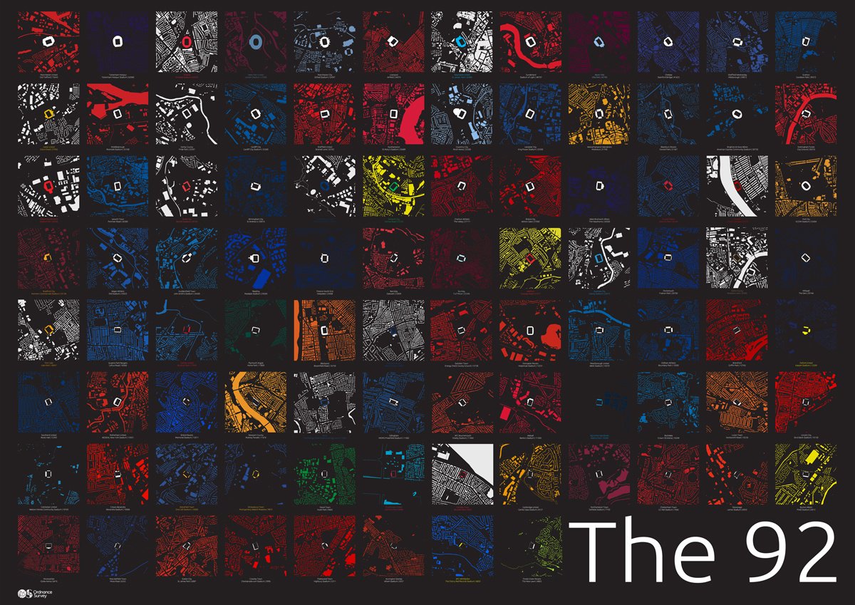 All 92 #football grounds mapped out ahead of the 2018-19 English season kick-off  social.os.uk/EvRBi #footballseason