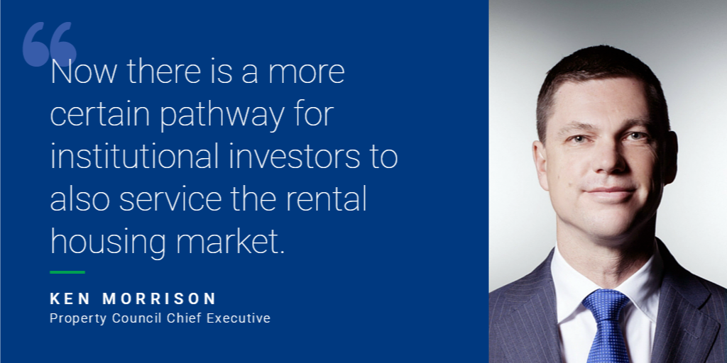 PropertyCouncil's tweet image. The Federal Government has taken an important step in the establishment of a new build-to-rent housing sector in Australia releasing 
 draft legislation that allows Managed Investment Trusts (MITs) to hold residential property.