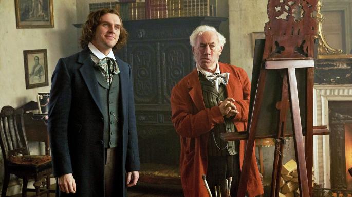 BatiaZareh's tweet image. Wanna know what it's like to have characters refuse to cooperate with your "plan" for their story? Watch #TheManWhoInventedChristmas +stay sharp for the arms-crossed character scene--hilarious. And how marvelous to see @SimonCallow in all his cantankerously cranky glory. #Luvbug!