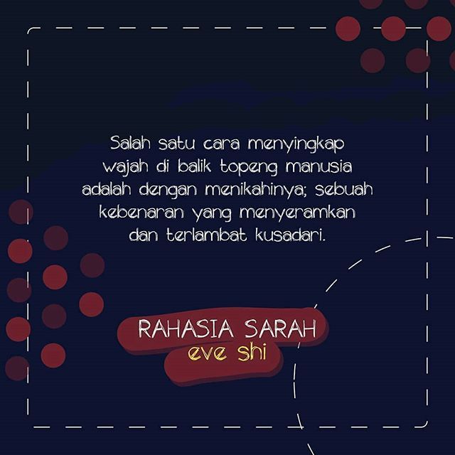 elexmedia's tweet photo. #BookTestimony #RahasiaSarah from @eveshi6
.
Salah satu pertanyaan yang paling sering didengar penulis adalah,
"Dapat ide dari mana?"
.
Kisah novel ini berawal dari pertanyaan juga,
"Dalam sebuah pernikahan yang dijalani oleh dua orang, bagaimana jika ad… https://t.co/CfPTXGUaGF https://t.co/JkLiQ7ybQy