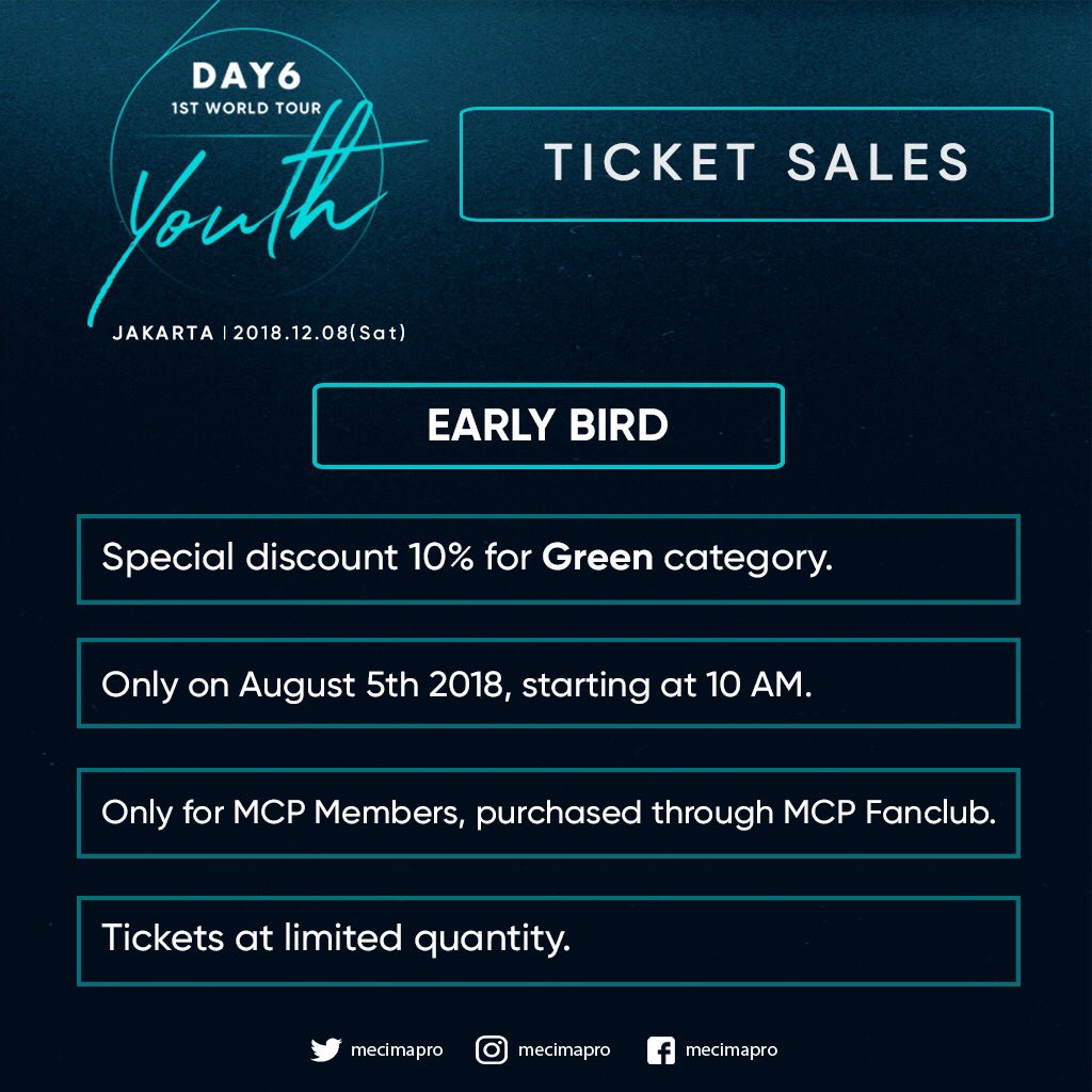 #YOUTHinJKT - Early Bird ticket sales for MCP Members.