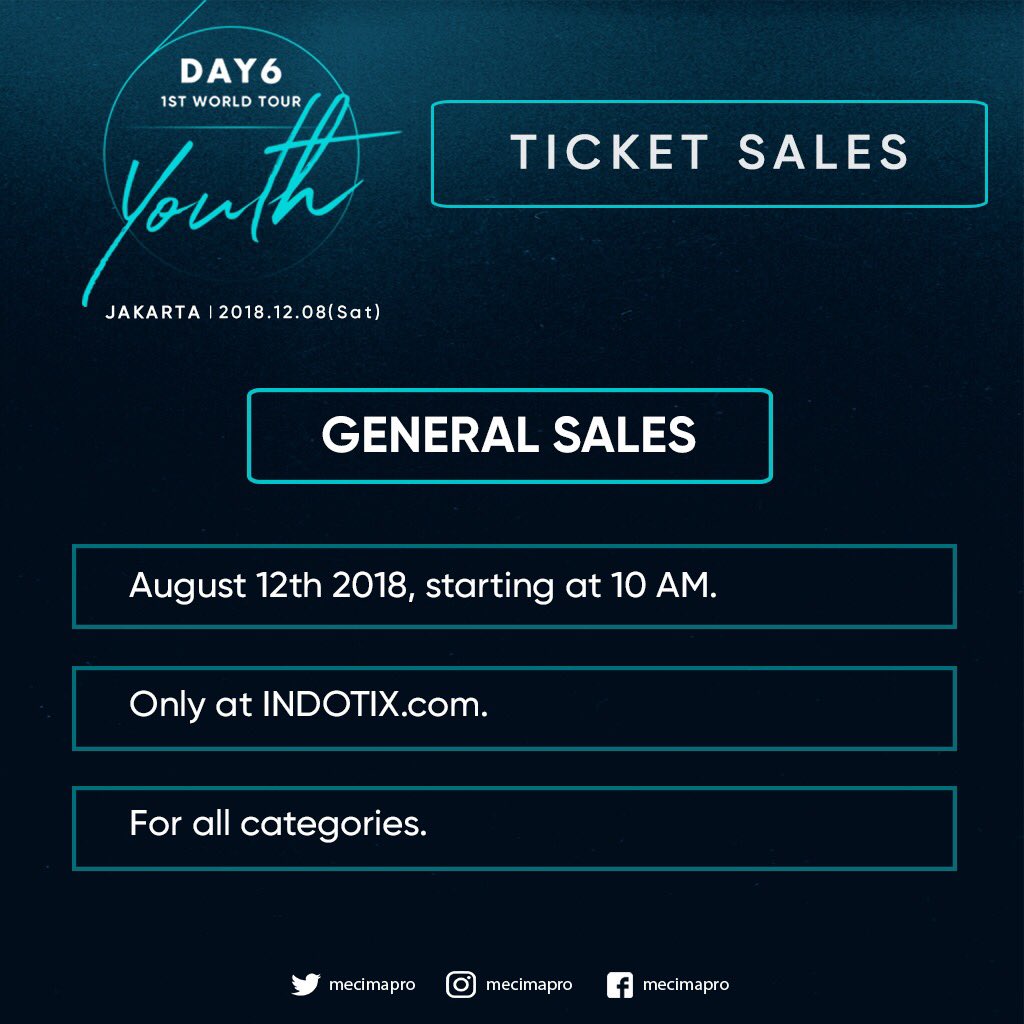 #YOUTHinJKT - General Sales date for all categories including purchases via MCP Fanclub.