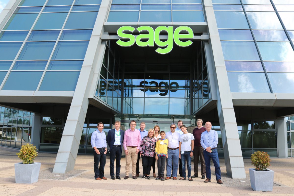 SKellyCEO's tweet photo. Amazing to see @sageuk welcome Daniel Goldman, son of one of our founders David Goldman, to our North Park HQ in #Newcastle today to meet some of the colleagues who worked closely with David and to witness his incredible legacy live on. #LifeAtSage 💚 https://t.co/srfhAr74C9