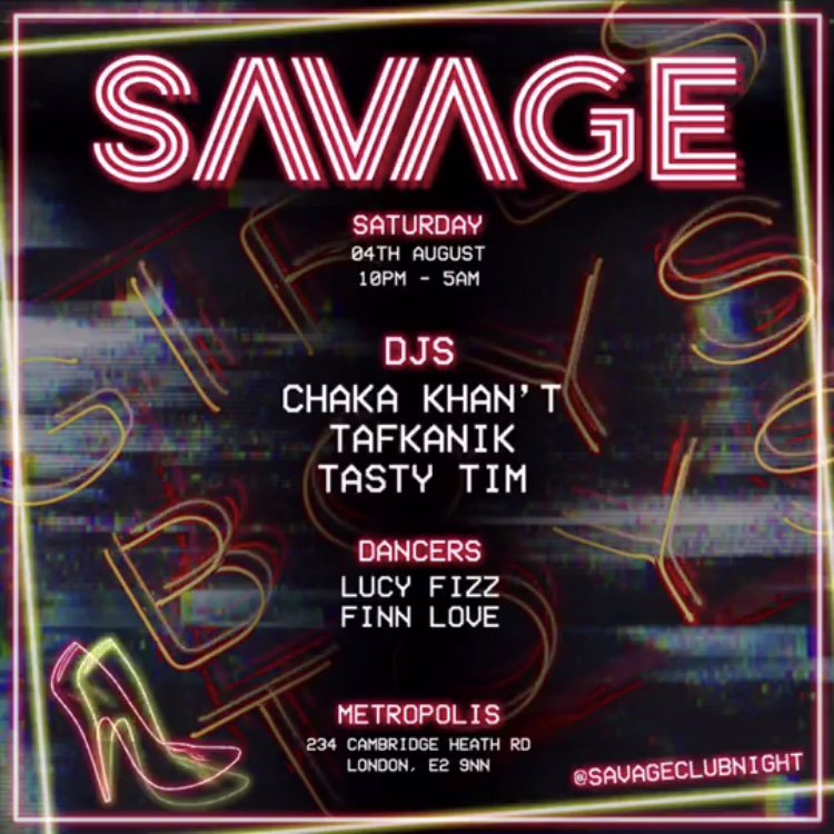 tafkanik's tweet photo. THIS SATURDAY - catch my set from 2-5 at @SavageClubNight - Metropolis
Let's boogie to some disco &amp; house <3

#dj #djlondon #savage #gaydj #queerdj #djset #discodj #metropolis #londondj #djlondon #tafkanik https://t.co/uau75UKjsM