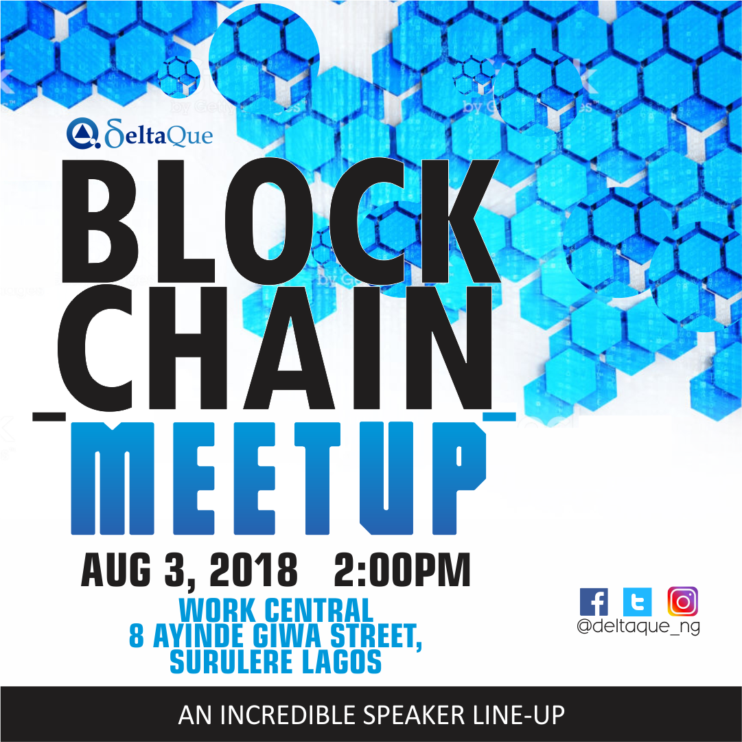 workcentralng's tweet photo. @deltaueng Providing guidance through the Blockchain Ecosystem.

Join us this Friday, 3rd August 2018 to drink, discuss, connect and share knowledge around Blockchain functionality and consumer's experience. 

click the below to register for free 👇👇
https://t.co/JyWgX4K0yx https://t.co/24ghuFsJGY