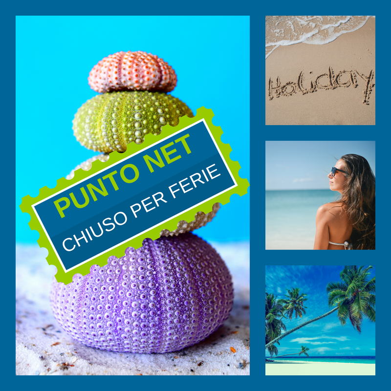 PuntoNet's tweet photo. Siamo Chiusi dal 4 al 19 Agosto!
Per qualsiasi info visitate il sito https://t.co/WERsTk12uw o scrivete a info@puntonetformazione.com. Tutto lo STAFF vi augura Buone Vacanze! https://t.co/cy6M6G7aVf