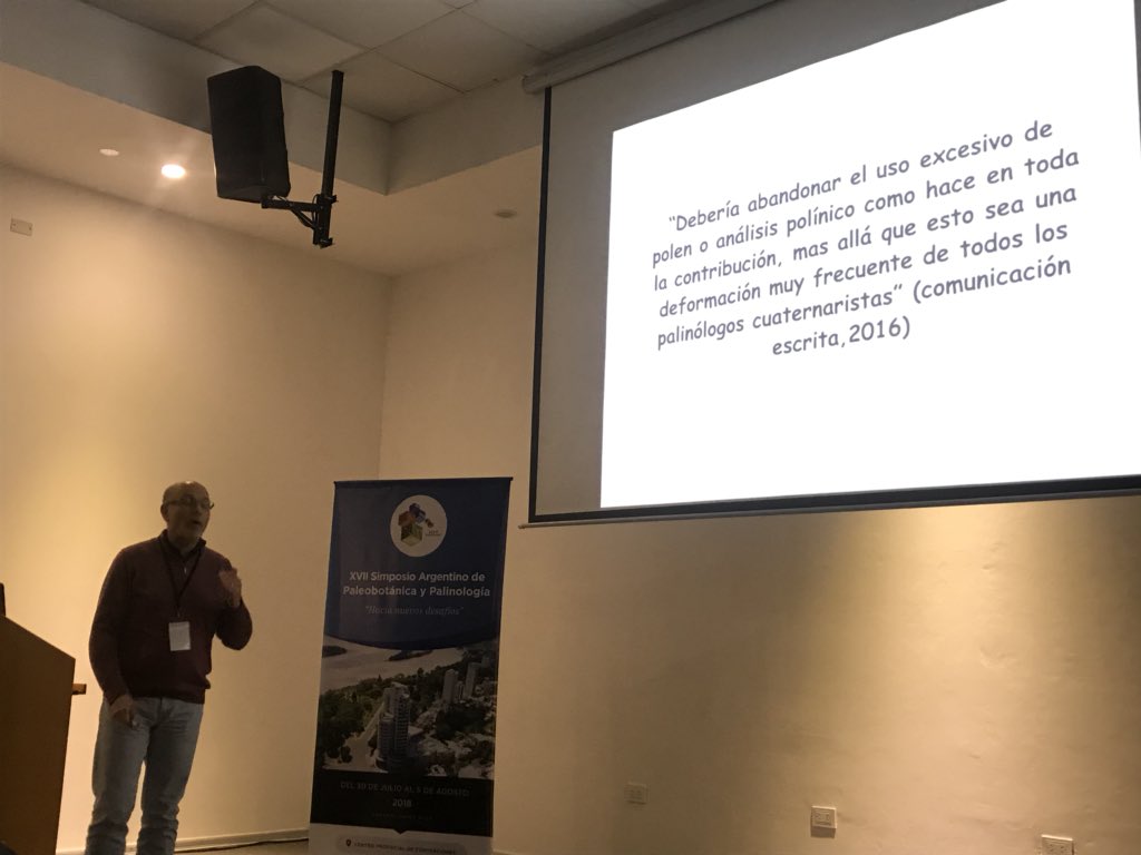 PalyJen's tweet photo. Argentina has a rich history of Quaternary Palynology, going back over 90 years, although there was a lull in the mid-1900’s where little progress was made. Since 1977, the community has been incredibly vibrant, driven in part by the efforts of Markgraf and D’Antoni. #SAPP2018 https://t.co/jbEP4ePjJR