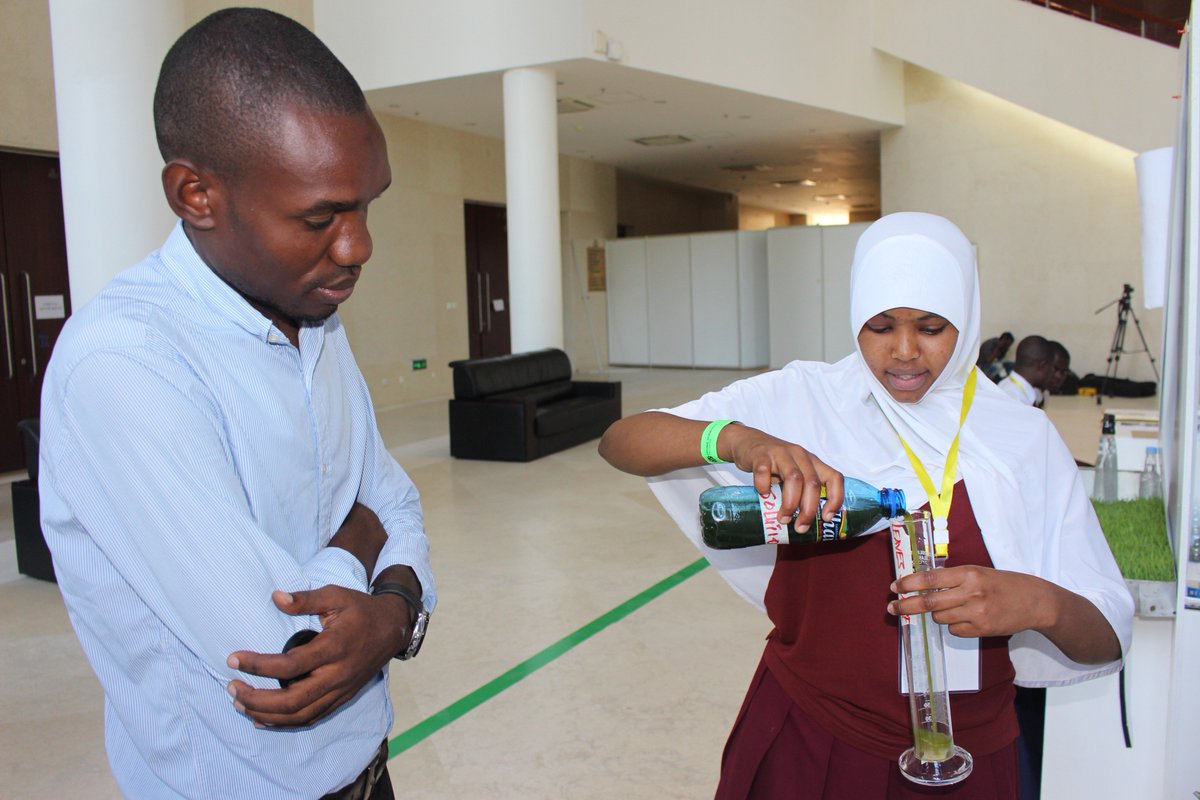 DOTTanzania's tweet photo. Young Scientist of Tanzania showcasing and passionately presenting their inventions at the @ystanzania 2018. What a refreshing site! @HDIFtz #DOTYouth https://t.co/oRL5ow0HD7
