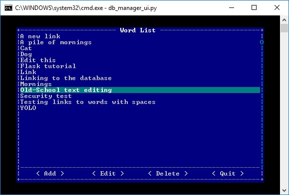 diapolo101's tweet image. Old-school UI programming is so cool!

#python3
#ascii
#sqlite3