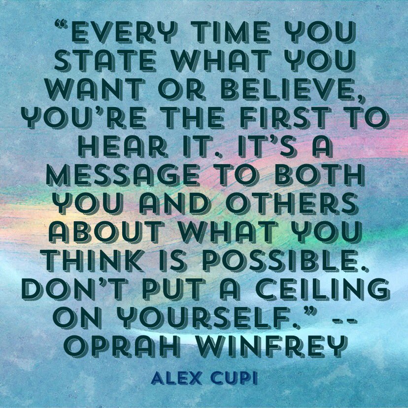 _Alex_Cupi's tweet image. “Every time you state what you want or believe, you’re the first to hear it. It’s a message to both you and others about what you think is possible. Don’t put a ceiling on yourself.” -- Oprah Winfrey #AlexCupi #InvestingExpert