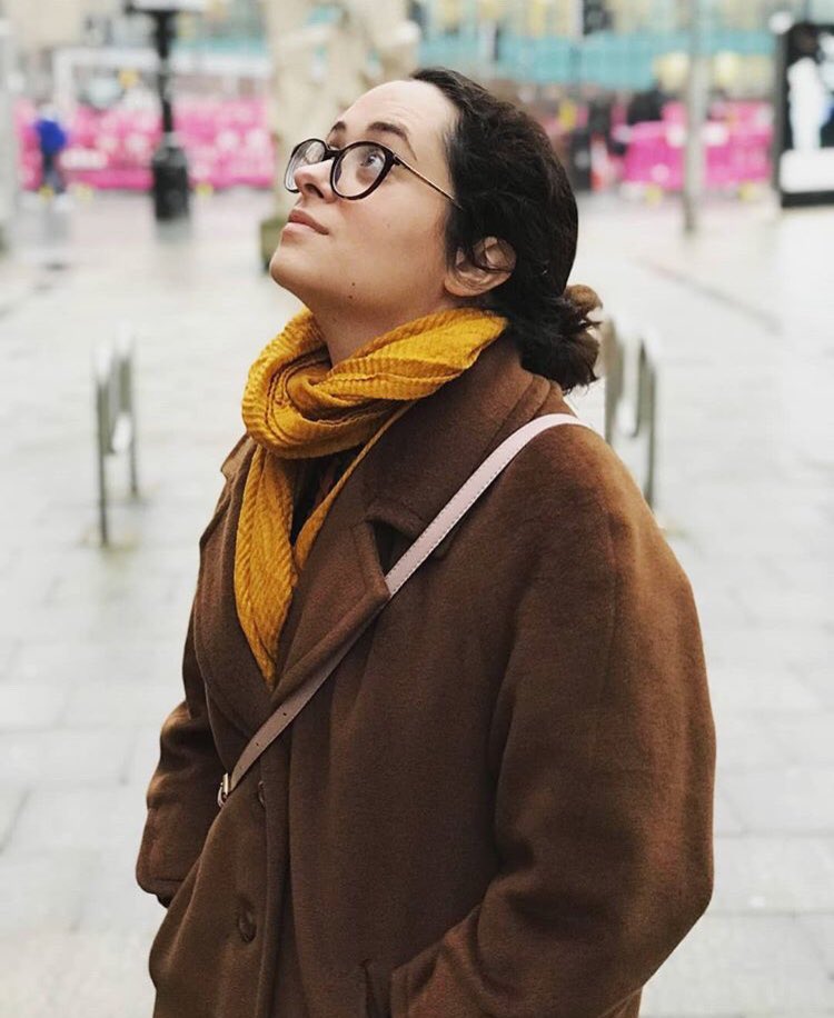 ogteatersweden's tweet photo. fourth cast member: this is greta - our sweet cannoli, our wise, RIPE tuscan vineyard, our espresso standing up in the mornings 🇮🇹. she is playing the mysterious, enigmatic, power pantsuit gameshow host. come and see her get her creep on, 21st-25th august! @ggretchenapril https://t.co/Fl6TEJX4tq