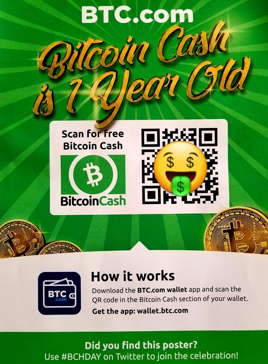 SpencerLyon_'s tweet photo. My friends at @btccom_official are sharing the wealth to help celebrate the 1 yr anniversary of Bitcoin Cash with a global airdrop treasure hunt. First 1000 win a prize and the first flyer in #miami has been spotted #BCHDAY #bcc #cryptocurrency #Blockchain https://t.co/O2H8juk2uA
